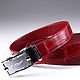 Ремень женский из натуральной кожи крокодила, ширина 2.5 см IMA3000H. Ремни. CrocShop товары из экзотической кожи. Ярмарка Мастеров.  Фото №5