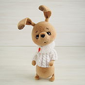 Для дома и интерьера handmade. Livemaster - original item Toys: Interior knitted toy Bunny in a sweater. Handmade.