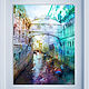 Акварель "Мост вздохов в Венеции". Pictures. Artgrafika. Online shopping on My Livemaster.  Фото №2