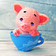 'Cerdo en la taza ' jabón hecho a mano regalo cupcas, Soap, Moscow,  Фото №1