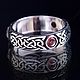 Ring with three stones and Celtic pattern, Rings, Moscow,  Фото №1