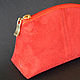 Cosmetic bag red suede. Beauticians. Inessa Tche. Online shopping on My Livemaster.  Фото №2