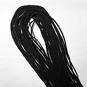 Украшения handmade. Livemaster - original item Gaitan silk cord Antracite Black without lock 60 cm. Handmade.