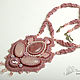 The pendant and bead embroidery Ashes of roses pink, Pendants, Novosibirsk,  Фото №1
