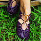 Фиолетовые кожаные сандалии "Purple Summer". Сандалии. HolyCowChic. Интернет-магазин Ярмарка Мастеров.  Фото №2