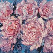 Картины и панно handmade. Livemaster - original item Oil Painting Delicate Roses Painting on Canvas Flowers. Handmade.