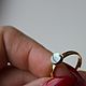 Позолоченное кольцо со вставкой из гелиотиса 6 мм. Кольца. SimplePrivate украшения. Интернет-магазин Ярмарка Мастеров.  Фото №2