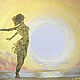 Order Painting sunny silhouette of a girl at dawn'Meet' 70h50h1,8 cm. chuvstvo-pozitiva (chuvstvo-pozitiva). Livemaster. . Pictures Фото №3