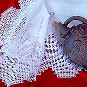 Для дома и интерьера handmade. Livemaster - original item Track linen embroidery needle lace napkin tablecloth. Handmade.