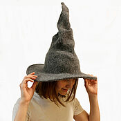 Аксессуары handmade. Livemaster - original item Grey hat for Halloween, in stock. Handmade.