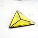 Transparent Earrings Resin Triangle Red Yellow Geometry. Earrings. WonderLand. My Livemaster. Фото №4