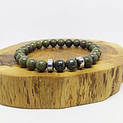 Украшения handmade. Livemaster - original item Great Forest bracelet (epidote, pyrite, quartz, hematin). Handmade.