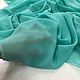  Natural matte crepe-chiffon-turquoise. Fabric. AVS -dressshop. Online shopping on My Livemaster.  Фото №2