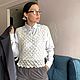 Вязаный жилет «цветочки». Жилеты. Юлия (harisowna-). Интернет-магазин Ярмарка Мастеров.  Фото №2