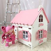Куклы и игрушки handmade. Livemaster - original item Doll house with light. Toy house. Wooden house. Handmade.