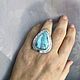 Stylish ring with Larimar. Rings. UNIQUE-LIT. Online shopping on My Livemaster.  Фото №2