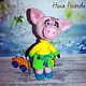 Order Pig Proshka. Nina Rogacheva 'North toy'. Livemaster. . Stuffed Toys Фото №3