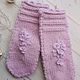 Шапка и варежки "Лиловые". Варежки. Knit_elka (ELDARCHIK26). Ярмарка Мастеров.  Фото №6