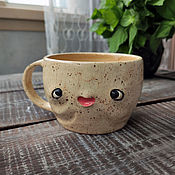 Посуда handmade. Livemaster - original item Mugs and cups: Cheerful Cappuccino Foam. Handmade.