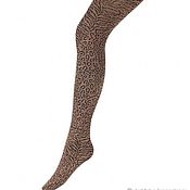 Винтаж handmade. Livemaster - original item size L/XL. Stylish tights with leopard pattern. 80 den. Handmade.