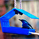 Bird feeder 'Chalet blue'. Bird feeders. Art bird feeder. My Livemaster. Фото №4
