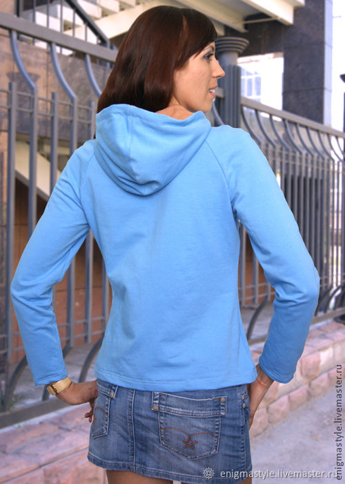 blue zipper sweater