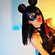 Masks kitties bunnies devils Mickey made of genuine leather. Harness. noshame. My Livemaster. Фото №5
