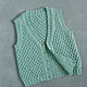 Ажурный жилет вязаный для девочки, р. 110. Жилет. VA kids knitwear. Ярмарка Мастеров.  Фото №9
