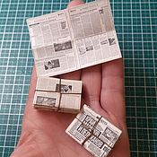 Куклы и игрушки handmade. Livemaster - original item Dollhouses: Newspapers on a scale of 1/12. Handmade.