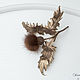 The decoration of leather and fur Certopoloha. Headband or brooch. Brooches. lanssveta. My Livemaster. Фото №5