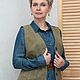 Жилет из джинсы "Хаки", Жилеты, Санкт-Петербург,  Фото №1