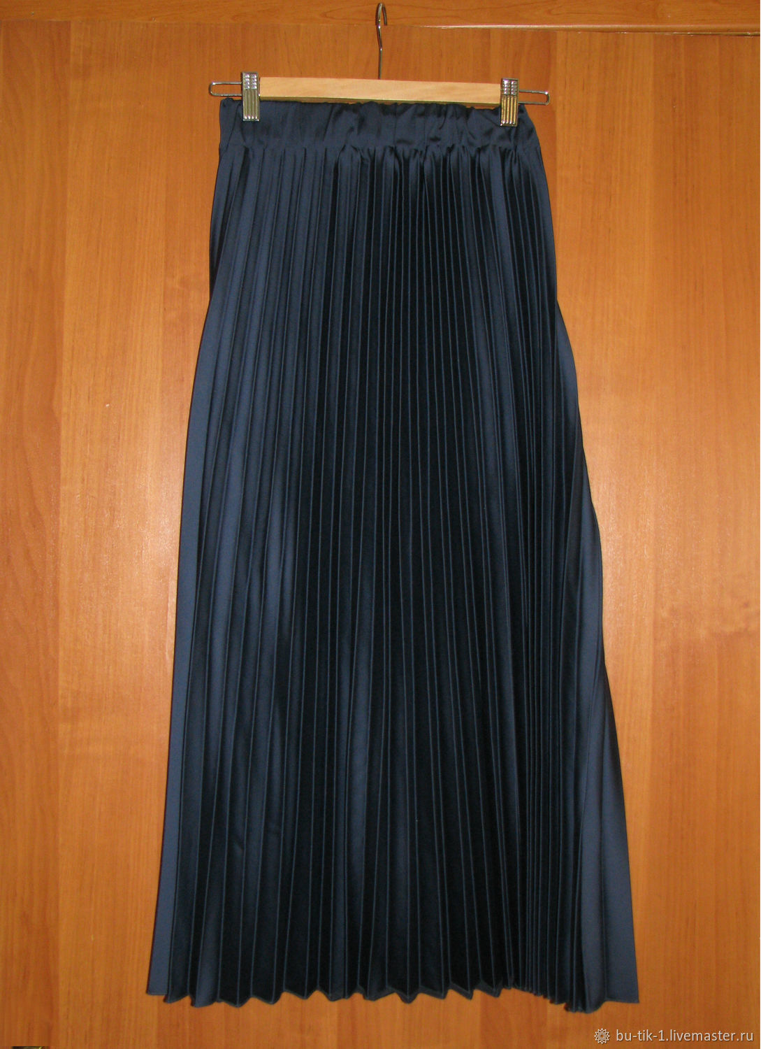 Blue pleated skirt Italy, long pleated skirt, Vintage clothing, Moscow,  Фото №1