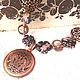 Order Necklace 'Falcon love' (rhodonite, copper). Pani Kratova (panikratova). Livemaster. . Necklace Фото №3