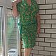 Платье женское Букет ручная вязка зеленое бамбук. Платья. Rakovaolya-knitting. Ярмарка Мастеров.  Фото №6