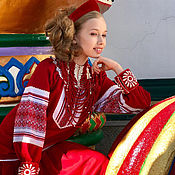 Русский стиль handmade. Livemaster - original item Dress for girls Slavic Russian elegant zaryana. Handmade.