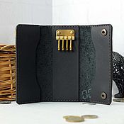 Маленький кожаный кошелек с рисунком Совенок