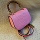 Bolso Mini, de piel de pitón natural, en color rosa. Crossbody bag. SHOES&BAGS. Интернет-магазин Ярмарка Мастеров.  Фото №2