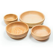 Посуда handmade. Livemaster - original item Set of wooden plates 4 pcs. Utensils made of wood. Art.2070. Handmade.