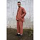 Жакет унисекс из вареной крапивы Рами Ramie Japanese Sumo Jacket Terra. Пиджаки мужские. VÄN Studio. Интернет-магазин Ярмарка Мастеров.  Фото №2