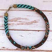 Украшения handmade. Livemaster - original item Bead harness Turquoise-brown. Handmade.