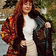 Куртка Подсолнухи из павловопосадского платка. Куртки. AFashion. Ярмарка Мастеров.  Фото №4