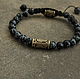 Bracelet bead with a Raven made of natural stone obsidian. Bead bracelet. MintTiger. My Livemaster. Фото №4
