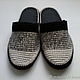 Slippers - flip flops ( cotton black and white )). Slippers. Makosh. My Livemaster. Фото №5