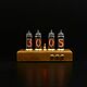 Lamp clock 'Iroko' on IN-14 indicators, Tube clock, Moscow,  Фото №1