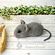 Order Brooch gray mouse – mouse felted wool ( mouse brooch). Woolen Zoo. Livemaster. . Brooches Фото №3