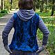  валяный ажурный  жилет Крылья двусторонний. Жилеты. теплый уголок (teply-ugolok). Интернет-магазин Ярмарка Мастеров.  Фото №2