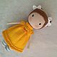 Doll in yellow, Amigurumi dolls and toys, Kamyshin,  Фото №1