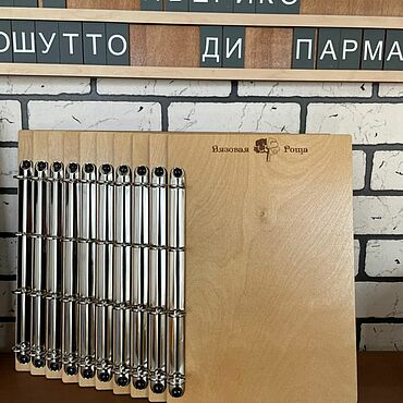 Канцелярские товары ручной работы. Ярмарка Мастеров - ручная работа Планшет из дерева с логотипом для меню А4 на кольцах. Handmade.