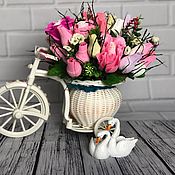 Букет цветов из мыльных роз на 8 Марта