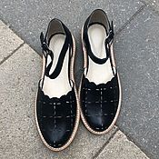 Обувь ручной работы handmade. Livemaster - original item Floral sandals black beige sole. Handmade.